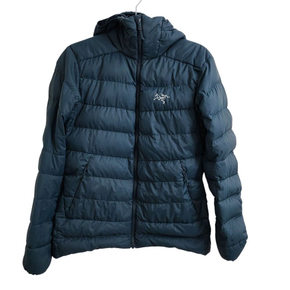 Arcteryx Thorium AR Hoody Jacket Womens Medium Teal Puffer Goose Down Full Zip